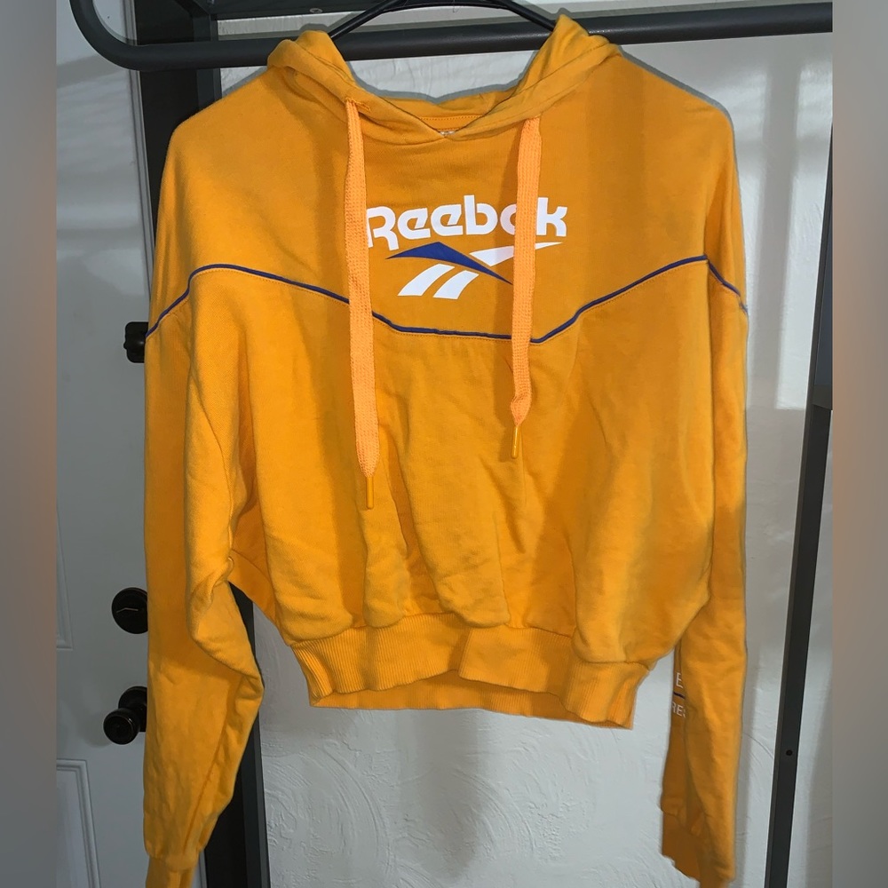 Reebok Cropped Yellow Hoodie